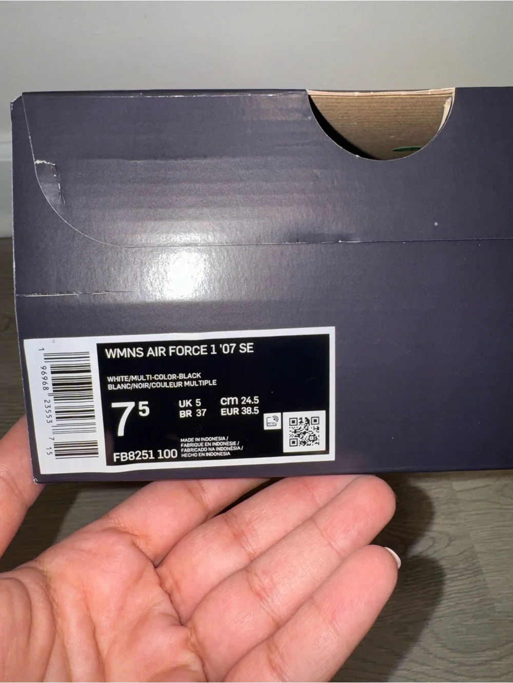 New Nike Air Force 1 '07 White Black - Just Do It Charms Sneakers